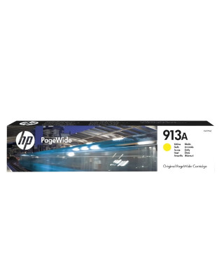 HP 913A Cartouche d'encre jaune PageWide authentique (F6T79AE) pour HP PageWide 377/452/477