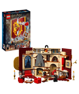 LEGO Harry Potter 76409 Le Blason de la Maison Gryffondor, Jouet avec 3 Minifigurines, Château de Poudlard