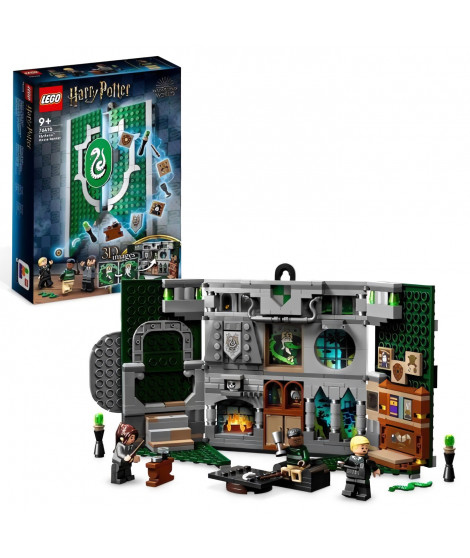 LEGO Harry Potter 76410 Le Blason de la Maison Serpentard, Jouet Château avec Figurine Draco Malfoy