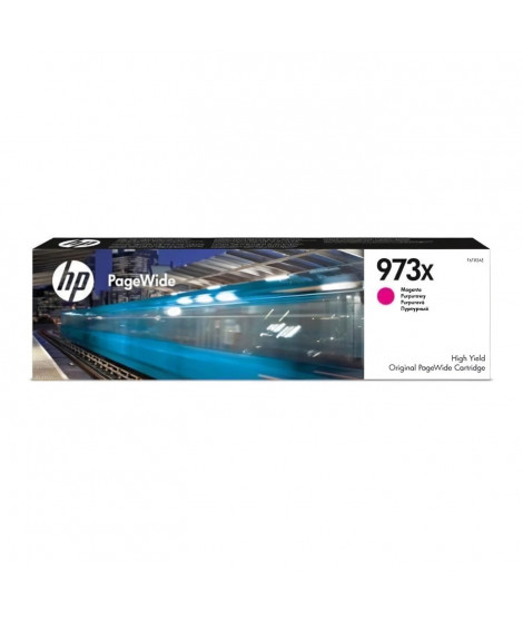 HP 973X Cartouche d'encre magenta PageWide grande capacité authentique (F6T82AE) pour HP PageWide Pro 452/477/552/577
