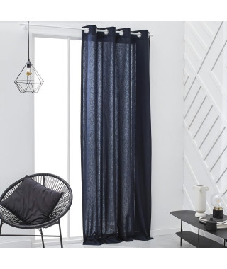 Rideau a oeillets TODAY - 140x240cm - 100% Coton - Navy