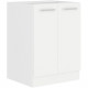 ATLAS Meuble bas 2 portes - Décor blanc - L60cm - Vendu sans plan de travail