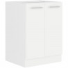 ATLAS Meuble bas 2 portes - Décor blanc - L60cm - Vendu sans plan de travail