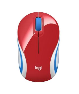 LOGITECH - Souris mini sans fil optique M187  - Rouge