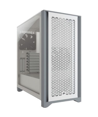 CORSAIR Boîtier PC 4000D Airflow - Moyen Tour - Verre trempé - Blanc (CC9011201WW)