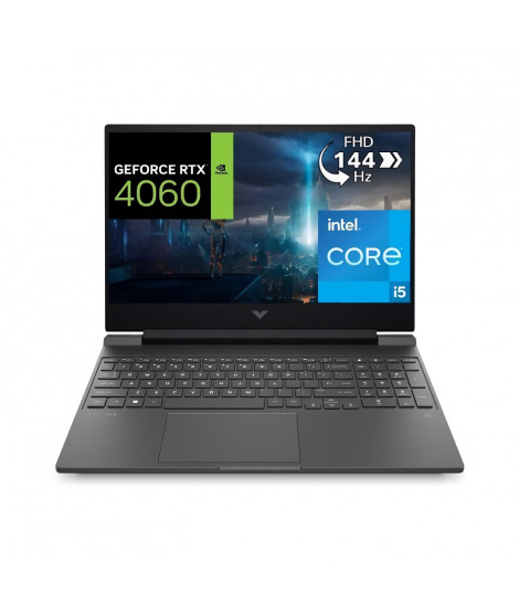 PC Portable Gamer HP Victus 15-fa1019nf - 15,6 FHD -Intel Core i5-12500H -RAM 16Go - 512Go SSD - RTX 4060 8Go -Sans windows-A…