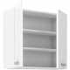 ATLAS Meuble haut 2 portes battantes - Décor blanc - L80 cm