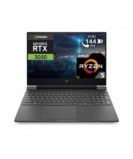 PC Portable Gamer HP Victus 15-fb0207nf - 15,6 FHD 144Hz - Ryzen 5-5600H - RAM 16Go - 512Go SSD - RTX 3050 4Go - Win 11 - AZERTY