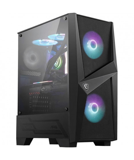 MSI BOITIER PC MAG FORGE 100R - Noir - Verre trempé - Format ATX (306-7G03R21-809)