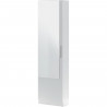 Meuble a chaussure  - 1 porte 1 miroir - blanc - 50x 22 x 180 cm - KRISTAL