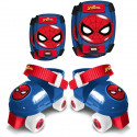 SPIDER-MAN Set Patins a Roulettes avec coudieres et genouilleres