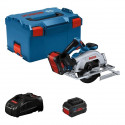 Scie circulaire Bosch Professional GKS 18V-57-2 + 2 batteries ProCORE 18V 5.5Ah + Chargeur GAL1880 CV + L-BOXX - 06016C1202