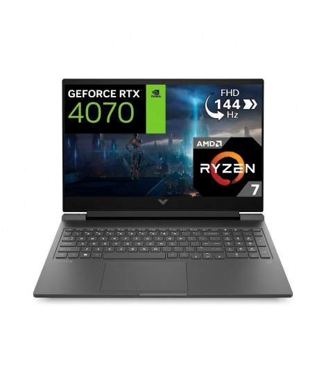 PC Portable Gamer HP Victus 16-s0019nf - 16,1 FHD 144Hz - Ryzen 7-7840HS - RAM 16Go - 512Go SSD - RTX 4070 8Go VRAM - Sans Wi…