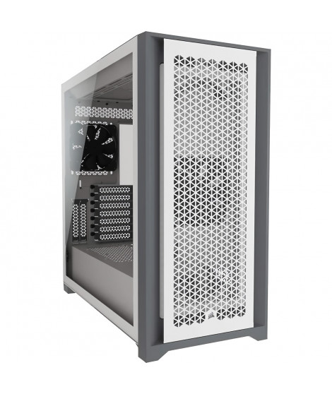 CORSAIR Boîtier PC 5000D Airflow - Verre Trempé Moyen-Tour ATX  - Blanc (CC-9011211-WW)