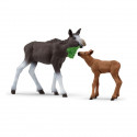 SCHLEICH - Élan Femelle avec Veau  - 42603 - Gamme : Wild Life