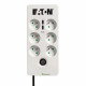 Multiprise/Parafoudre - EATON Protection Box 6 Tel@ USB FR - PB6TUF - 6 prises FR + 1 prise tel/RJ + 2 ports USB - Blanc & Noir