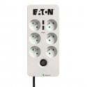 Multiprise/Parafoudre - EATON Protection Box 6 Tel@ USB FR - PB6TUF - 6 prises FR + 1 prise tel/RJ + 2 ports USB - Blanc & Noir