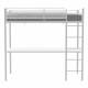 Lit mezzanine enfant avec bureau EDI - Blanc - 90 x 190 cm - Sommier inclus