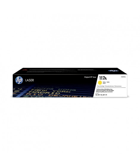 HP 117A Cartouche de toner jaune authentique (W2072A) pour imprimantes HP Laser 150 et imprimantes multifonctions HP Laser 17…