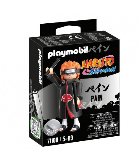 PLAYMOBIL - Naruto Shippuden - Pain - Personnage de manga ninja avec accessoires
