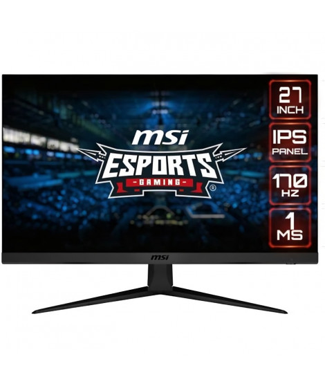 Ecran PC Gamer plat - MSI - Optix G2712 - 27 FHD - Dalle IPS - 170Hz - 1ms - Freesync - 2 HDMI + 1 DP