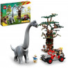 LEGO Jurassic Park 76960 La Découverte du Brachiosaure, Jouet avec Figurine de Dinosaure et Voiture