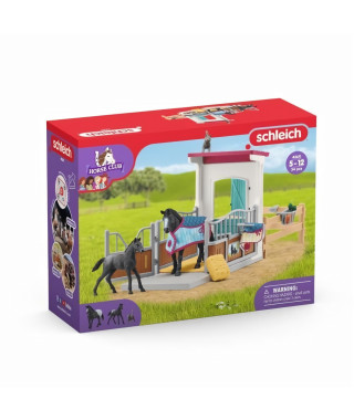 SCHLEICH - Box pour cheval avec Jument et Poulain  - 42611 - Gamme : Horse Club