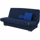 Banquette clic clac 3 places KYLIAN - Tissu bleu - L 192 x P 97 x H 90 cm - Couchage 120x190 cm - Fabriqué en France