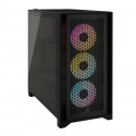 Boitier PC - CORSAIR - iCUE 4000D RGB Airflow - Moyen-tour - 3 ventilateurs AF120 RGB ELITE - Noir