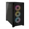 Boitier PC - CORSAIR - iCUE 4000D RGB Airflow - Moyen-tour - 3 ventilateurs AF120 RGB ELITE - Noir