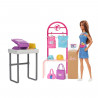 Barbie - Coffret Barbie Boutique Création - Poupée Mannequin - 5 ans et + - BARBIE - HKT78 - POUPEE MANNEQUIN BARBIE