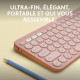 LOGITECH - Clavier sans fil - Pebble Keys 2 K380s - Bluetooth - Bouton Easy-Switch - Rose - (920-011805)