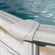 GRE - Piscine ronde acier Ø3,20m x H: 1,22m -  Imitation bois Nordique Filtration a sable