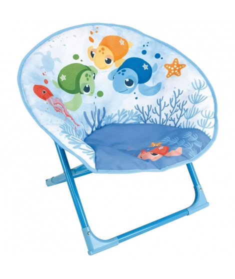 Fun house ma petite carapace siege lune pliable tortues aquatiques pour enfant h.47 x l.54 x p.42 cm