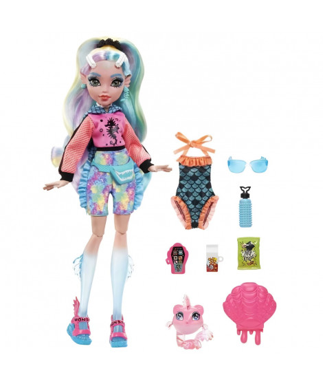 Monster High - Lagoona Blue avec piranha de compagnie - Poupée - 4 ans et + - MONSTER HIGH - HHK55 - POUPEE MANNEQUIN MONSTER…