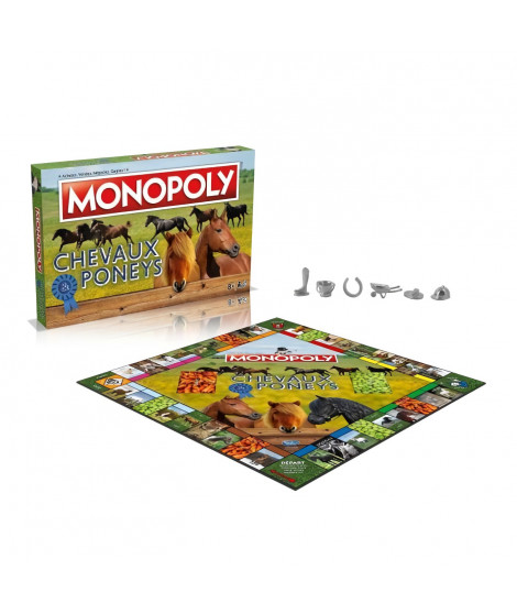 MONOPOLY CHEVAUX ET PONEYS - Jeu de plateau - WINNING MOVES