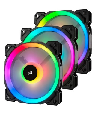 CORSAIR Ventilateur LL120  RGB - Diametre 120mm - LED RGB - Lightning Node Pro - Triple Pack (CO-9050072-WW)