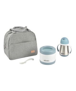 BEABA, Set repas bébé on-the-go, windy blue