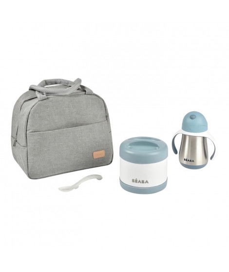 BEABA, Set repas bébé on-the-go, windy blue