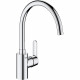 Robinet de cuisine - Chromé - Bec en C - Bec Haut - Rotation 150° - GROHE Get - 31494001