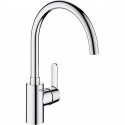 Robinet de cuisine - Chromé - Bec en C - Bec Haut - Rotation 150° - GROHE Get - 31494001