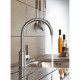 Robinet de cuisine - Chromé - Bec en C - Bec Haut - Rotation 150° - GROHE Get - 31494001