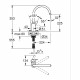 Robinet de cuisine - Chromé - Bec en C - Bec Haut - Rotation 150° - GROHE Get - 31494001