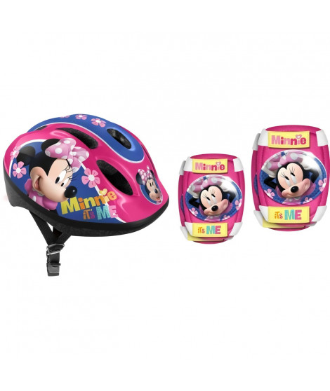 DISNEY MINNIE Combo casque + genouilleres + coudieres