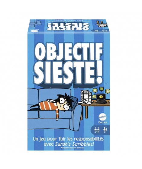 Objectif Sieste !  - Jeux de société - 7 ans et + - Jeux Mattel Games