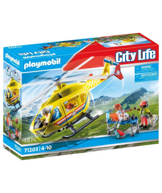 PLAYMOBIL - 71203 - City Action Les Secouristes - Hélicoptere de secours