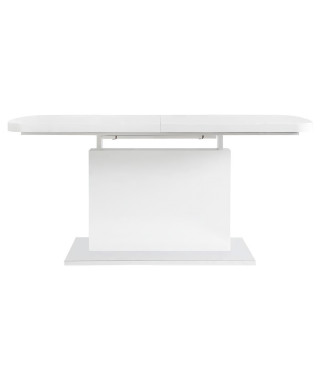 Table a manger rectangulaire extensible GIGANTIC - Style contemporain - Décor blanc laqué - L 160/200 x P 80 x H 75 cm