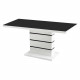 Table de séjour rectangle LINES - Plateau en verre - L 150 x P 90 x H 76 cm