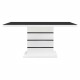 Table de séjour rectangle LINES - Plateau en verre - L 150 x P 90 x H 76 cm