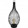 Lampe solaire en métal filaire noir - 20 Lumens
